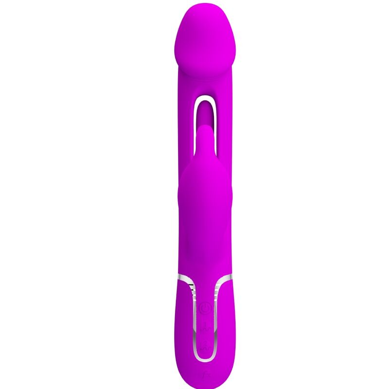 PRETTY LOVE - KAMPAS RABBIT 3 EM 1 VIBRADOR MULTIFUNCIONAL COM LÍNGUA FÚCSIA