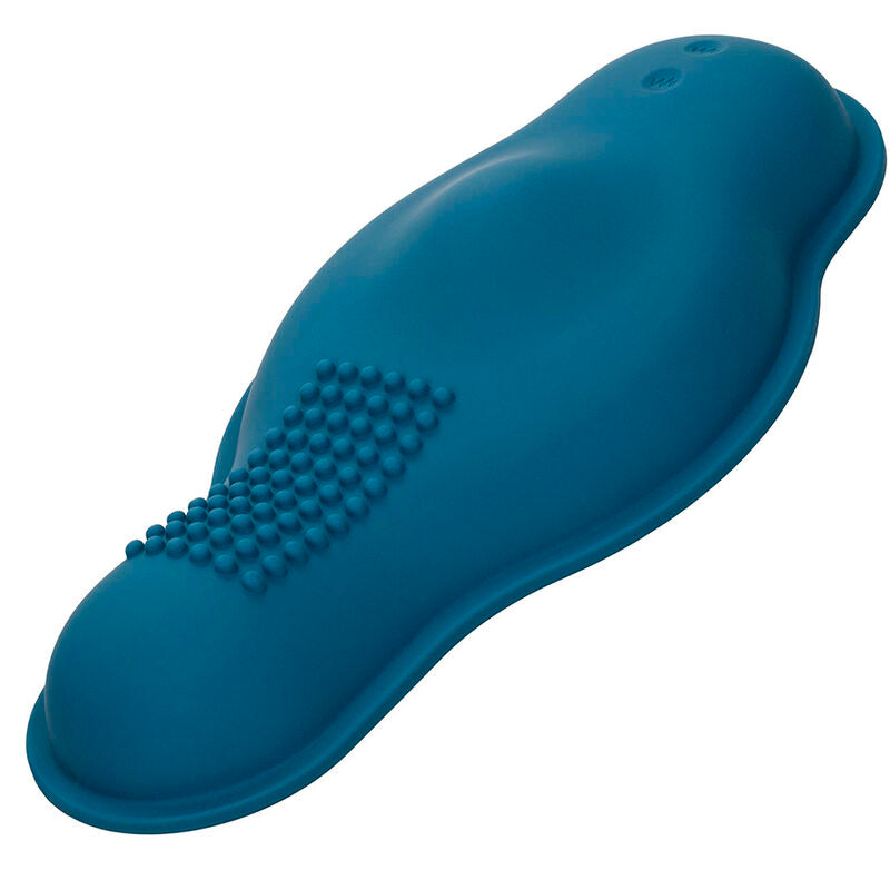 CALEXOTICS - MASAJEADOR DE JINETE DOBLE MOTOR CONTROL REMOTO AZUL
