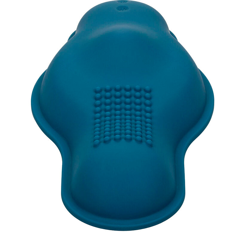 CALEXOTICS - MASAJEADOR DE JINETE DOBLE MOTOR CONTROL REMOTO AZUL