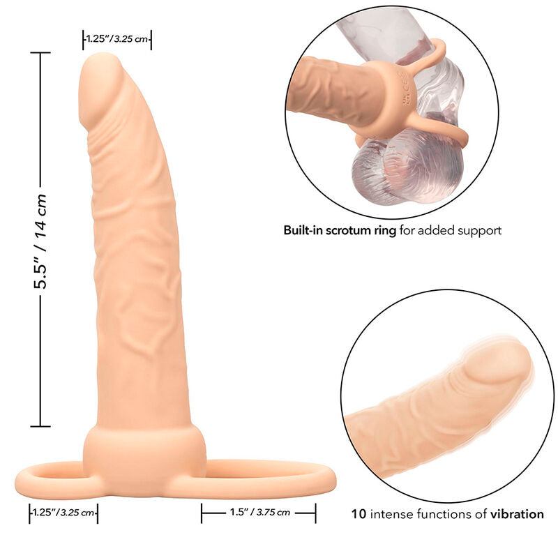 CALEXOTICS - PERFORMANCE MAXX RECARGABLE DOBLE PENETRADOR PIEL CLARA