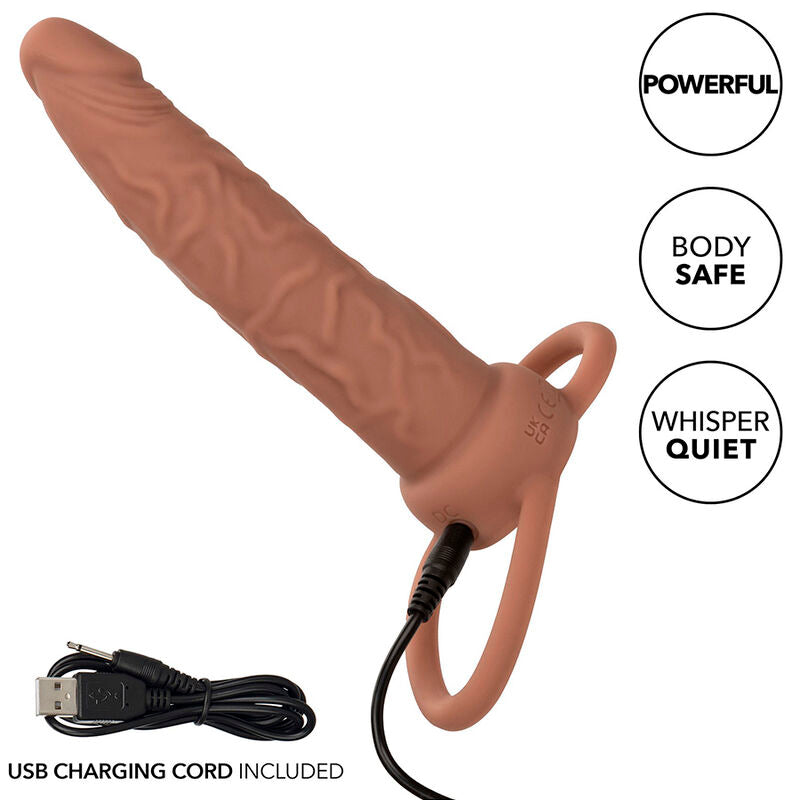 CALEXOTICS - PERFORMANCE MAXX RECARGABLE DOBLE PENETRADOR PIEL MARRÓN