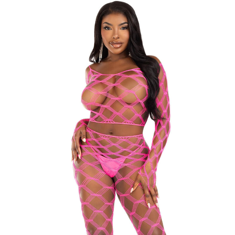LEG AVENUE - TOP E LEGGINS HARDCORE VIOLETA