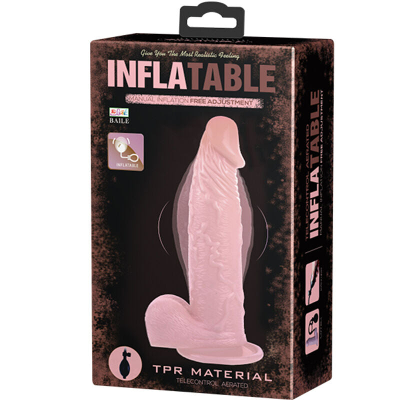 DANCE - DILDO INFLÁVEL REALÍSTICO COM VENTOSA 15 CM
