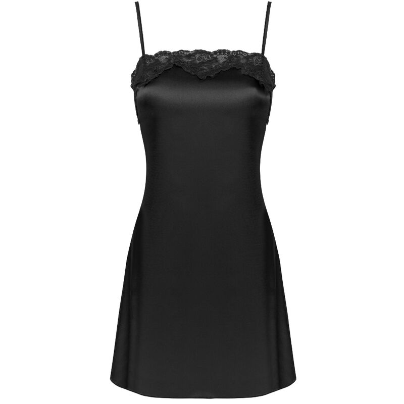 LIVCO CORSETTI FASHION - JACQUELINE LC 90249 ROUPÃO + CAMISA + CALCINHA PRETA G/GG
