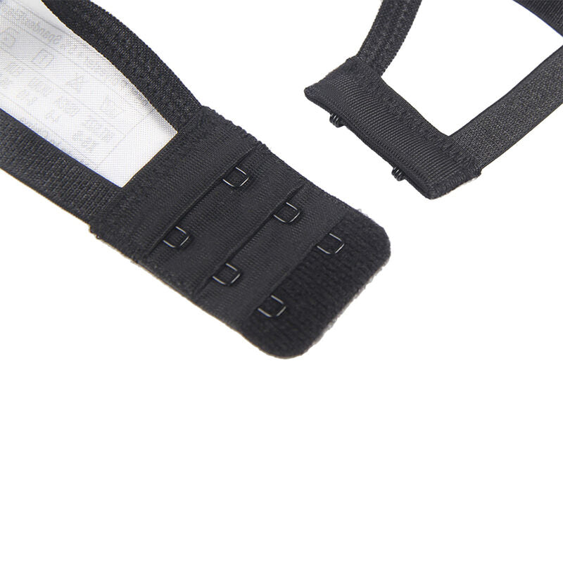 SUBBLIME - SET DE 3 PIEZAS SUJETADOR + TANGA + LIGA DE ENCAJE NEGRO L/XL