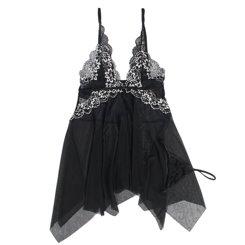 SUBBLIME - BABYDOLL TECIDO TULE RENDA PEITORAL G/GG