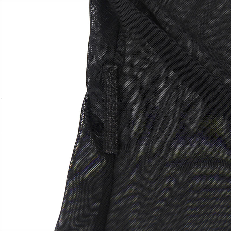 SUBBLIME - ROBE DE TECIDO TRANSPARENTE COM DETALHE DE RENDA PRETO G/GG