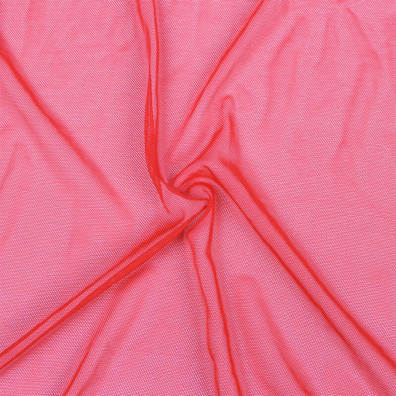 SUBBLIME - ROBE DE TECIDO TRANSPARENTE COM DETALHE DE RENDA VERMELHO L/XL