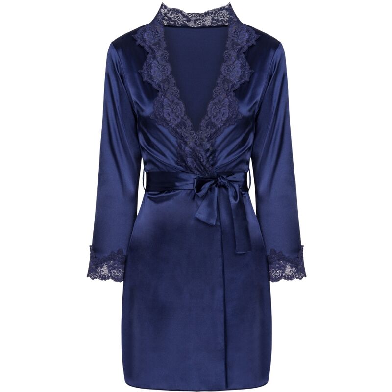 LIVCO CORSETTI FASHION - JACQUELINE LC 90249 ROUPÃO + CAMISA + CALCINHA AZUL MARINHO G/GG