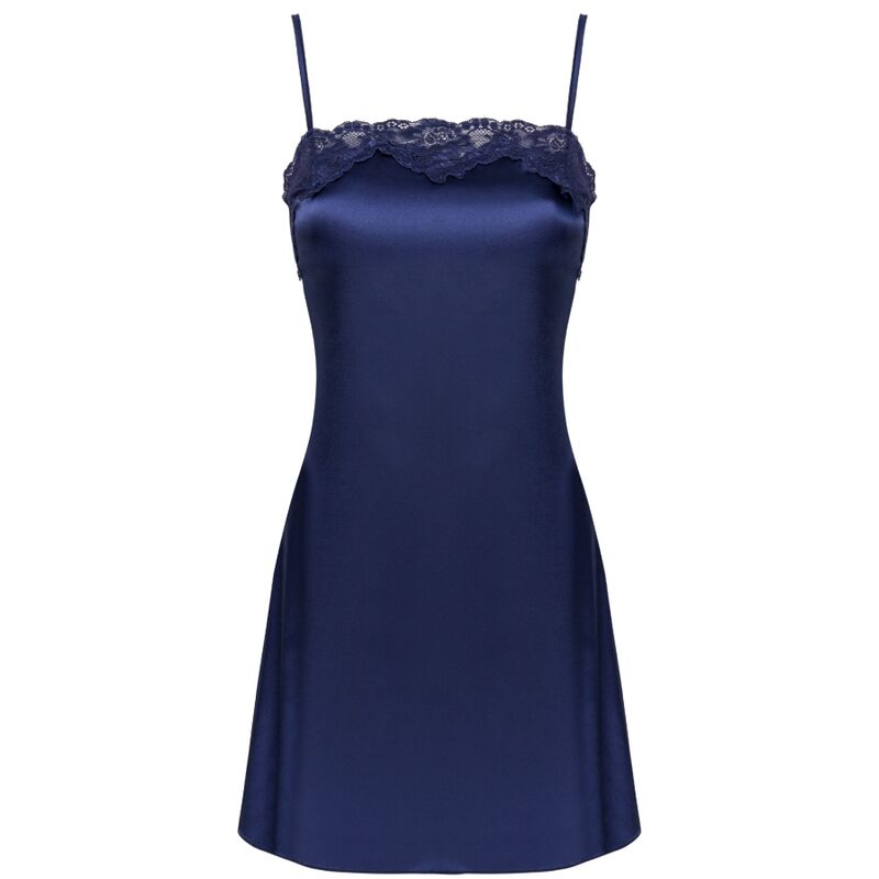 LIVCO CORSETTI FASHION - JACQUELINE LC 90249 ROUPÃO + CAMISA + CALCINHA AZUL MARINHO G/GG