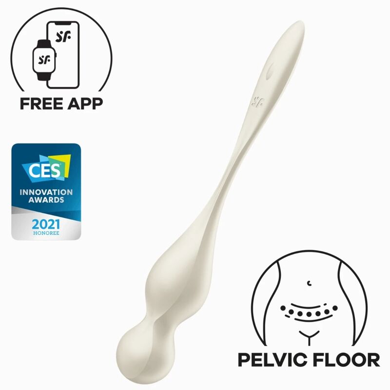 SATISFYER - BOLAS VIBRATORIAS KEGEL LOVE BIRDS BLANCAS