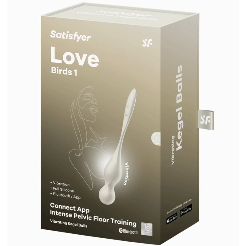 SATISFYER - BOLAS VIBRATORIAS KEGEL LOVE BIRDS BLANCAS