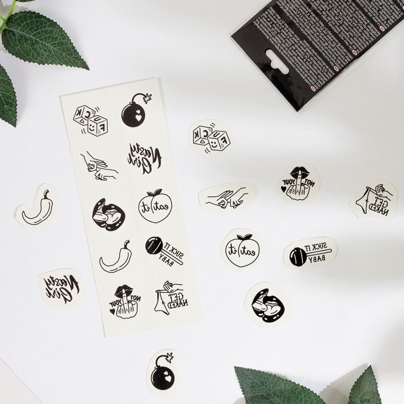 SECRET PLAY - CONJUNTO DE 10 TATUAGENS TEMPORÁRIAS SPICY COLLECTION