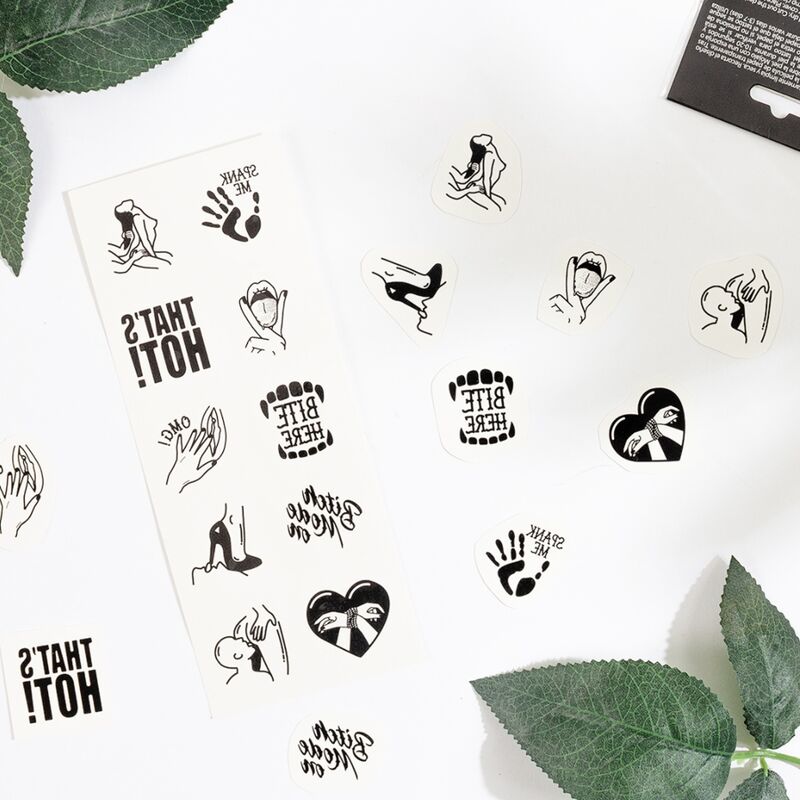 SECRET PLAY - CONJUNTO DE 10 TATUAGENS TEMPORÁRIAS KINKY COLLECTION