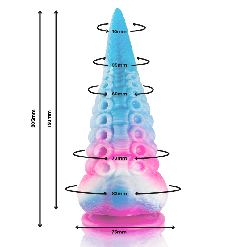 EPIC - PHORCYS AZUL TENTÁCULO DILDO TAMANHO GRANDE
