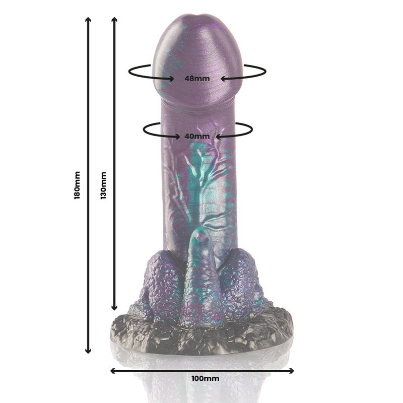 ÉPICO - DILDO BASILISK DUPLO ESCAMAS PRAZER TAMANHO PEQUENO