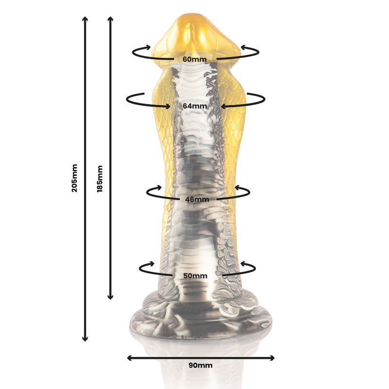 ÉPICO - DILDO DRAKON COBRA AMARELA