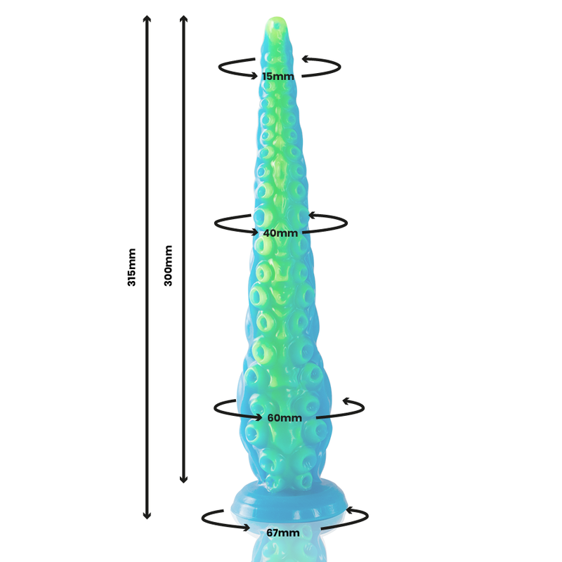 EPIC - SCYLLA FLUORESCENTE TENTÁCULO FINO DILDO TAMANHO GRANDE