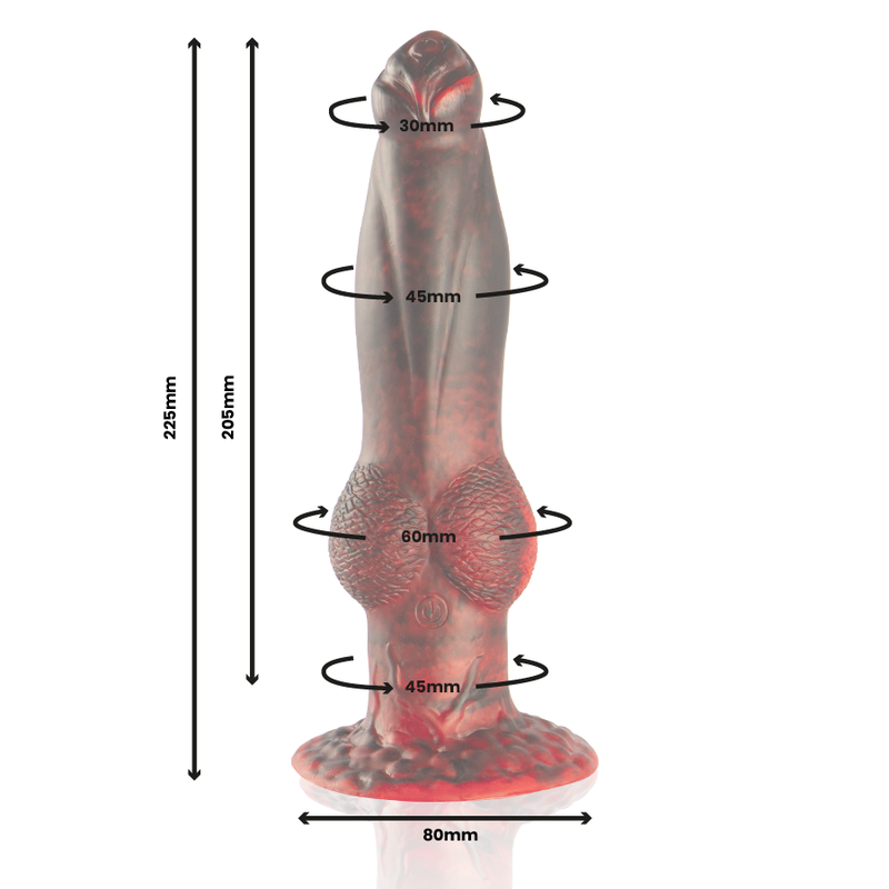 EPIC - PROMETHEUS DILDO TITAN IN FLAMES CONTROLE REMOTO RECARREGÁVEL