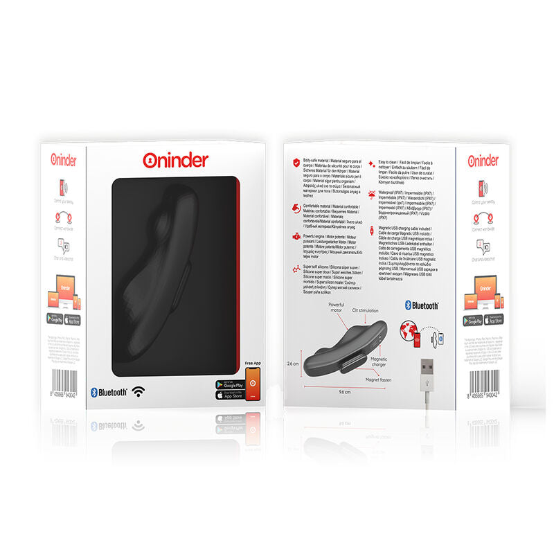 ONINDER - VIBRADOR MANILA PANTY RECARREGÁVEL 9 VELOCIDADES 9,6 CM X 2,6 CM - APLICATIVO GRÁTIS