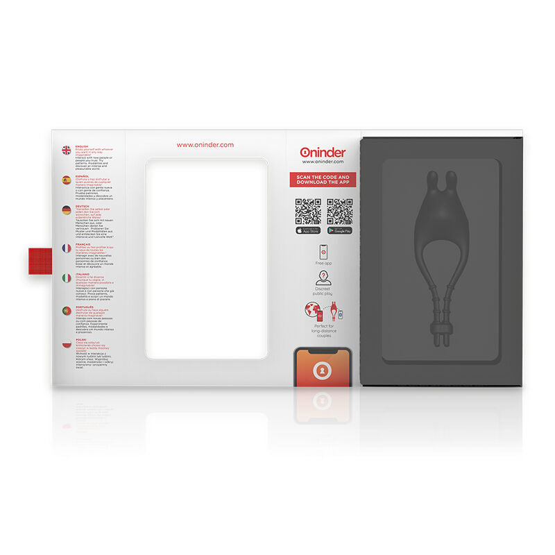 ONINDER - ANEL VIBRADOR AJUSTÁVEL RECARREGÁVEL PAMPA COM ESTIMULADOR DE CLITÓRIS 10 VELOCIDADES - APLICATIVO GRÁTIS