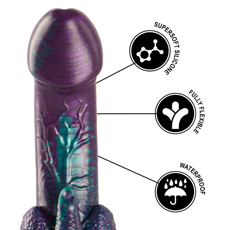 ÉPICO - DILDO BASILISK DUPLO ESCAMAS PRAZER TAMANHO PEQUENO
