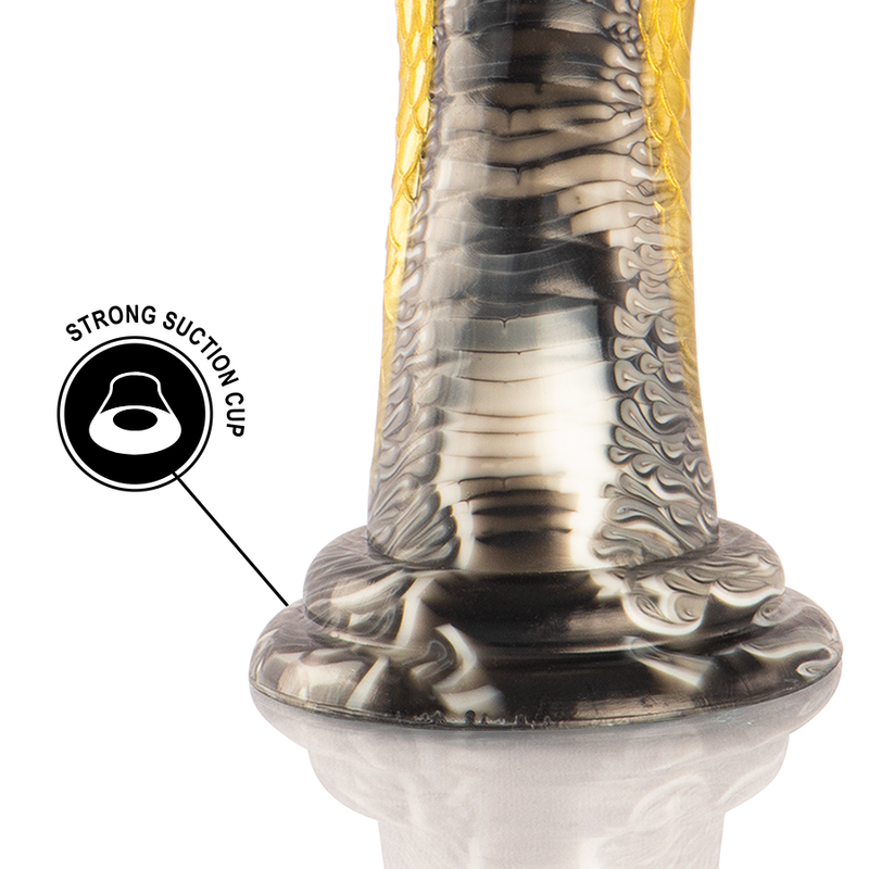 ÉPICO - DILDO DRAKON COBRA AMARELA