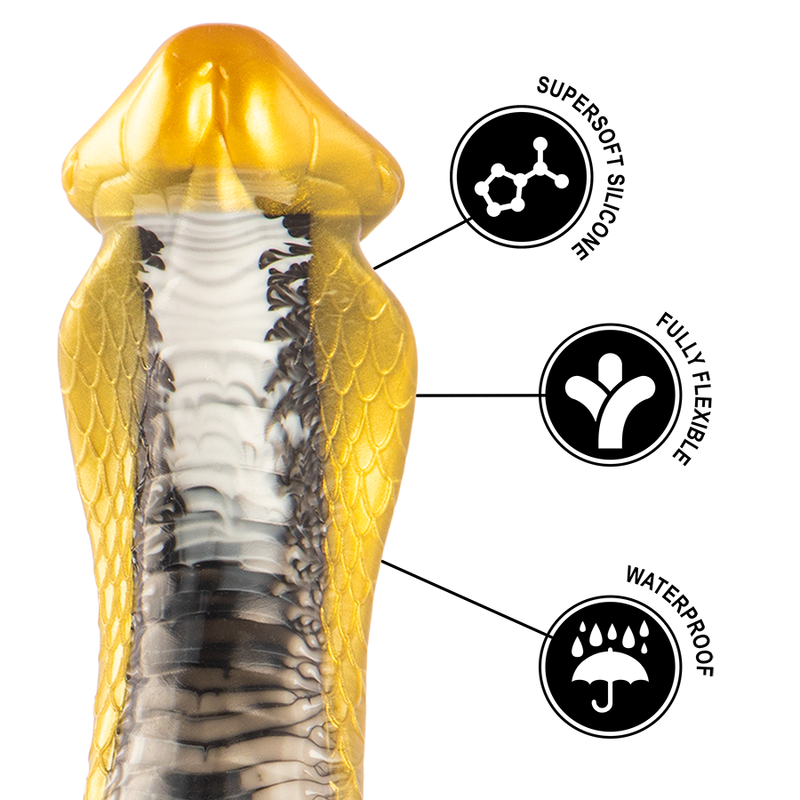 ÉPICO - DILDO DRAKON COBRA AMARELA