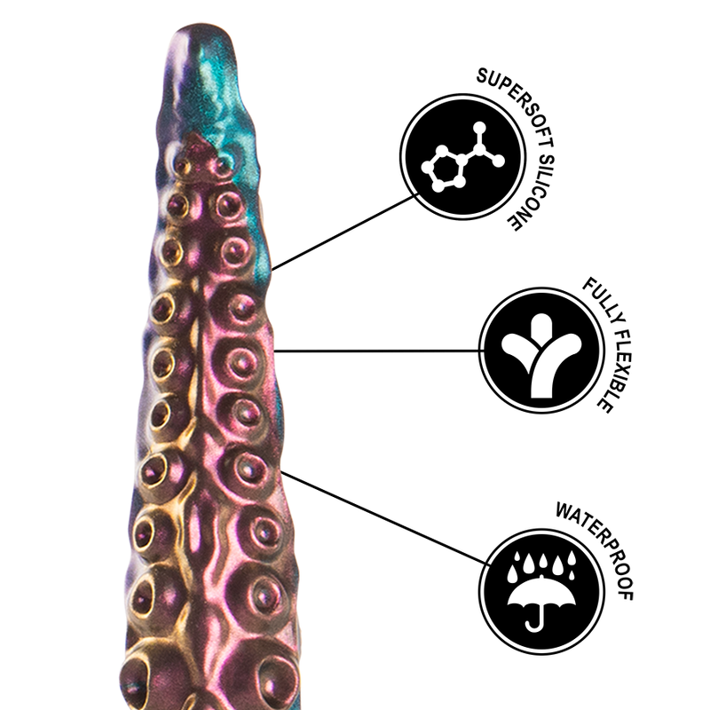 ÉPICO - DILDO DE TENTÁCULOS FINOS CARÍBDI TAMANHO GRANDE