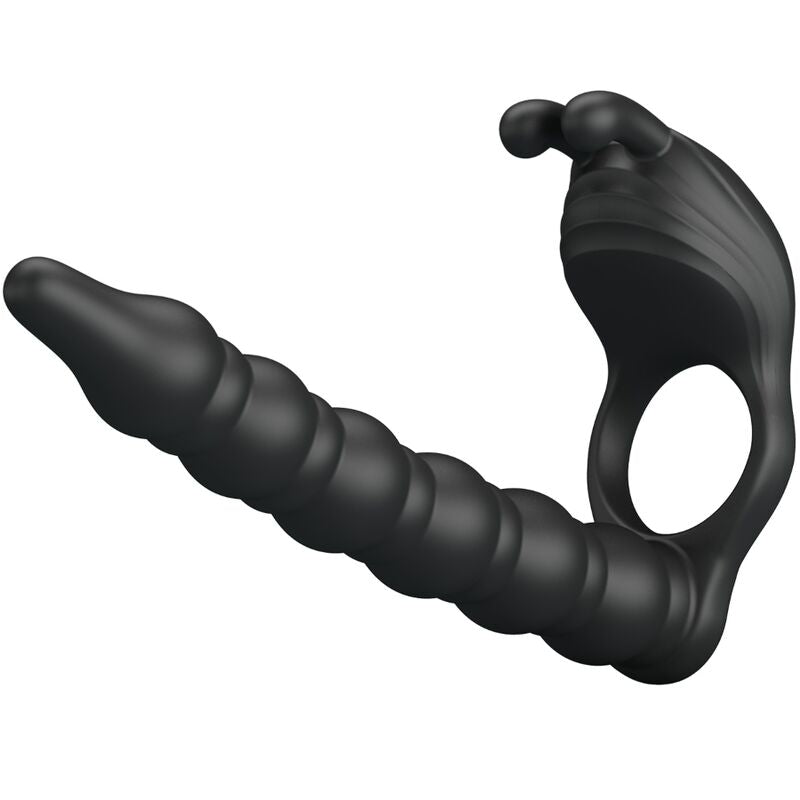 PRETTY LOVE - ANEL PENIS BLACKNEY COM PLUG VIBRADOR PRETO