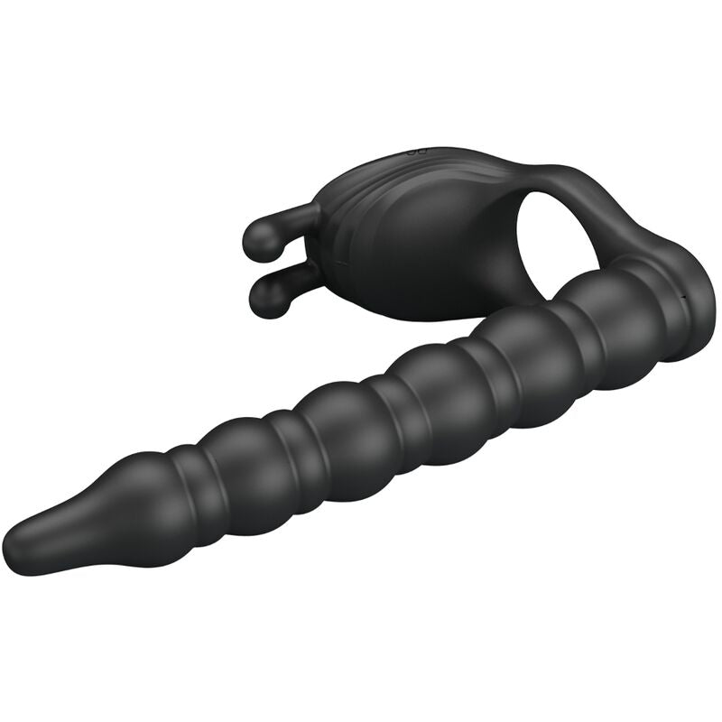 PRETTY LOVE - ANEL PENIS BLACKNEY COM PLUG VIBRADOR PRETO