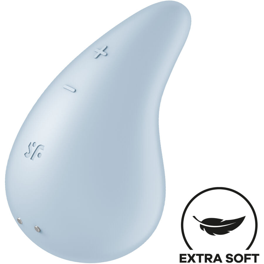 SATISFYER - VIBRADOR DEW DROP LAY-ON AZUL