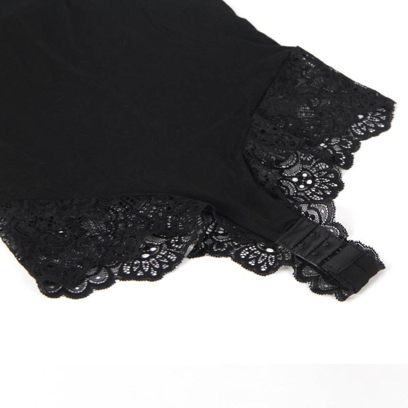 SUBBLIME - TEDDY CON DETALLES DE ENCAJE FLORAL NEGRO S/M