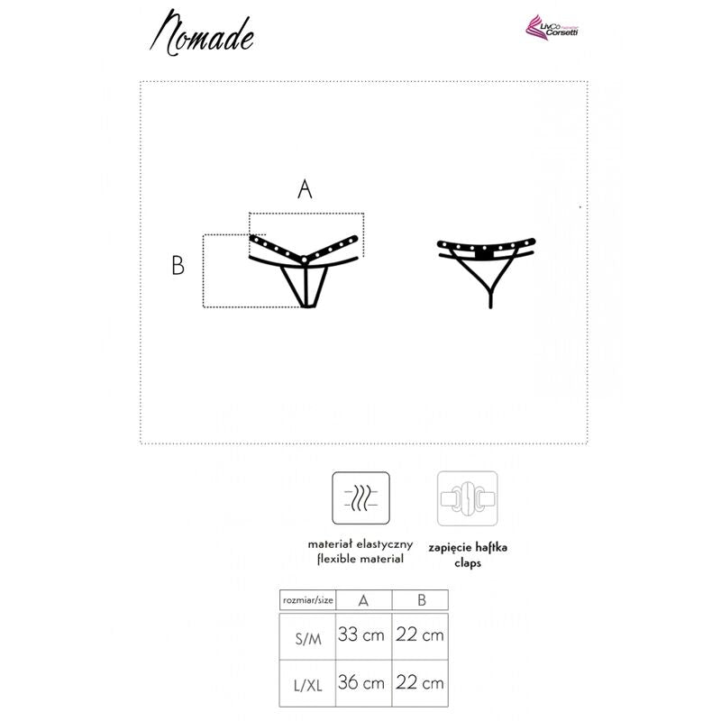 LIVCO CORSETTI FASHION - TANGA NOMADE SEM FUNDO PRETA