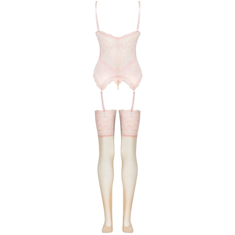 LIVCO CORSETTI FASHION - CONJUNTO PERSINNE PEACH DE CORSÉ + BRAGUITA + MEDIAS