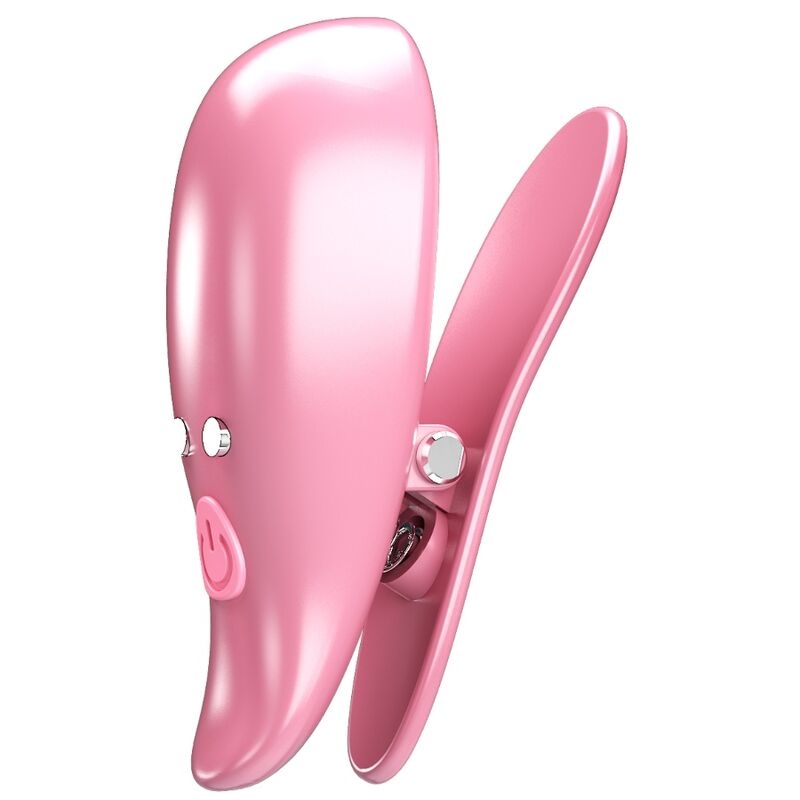 PRETTY LOVE - PINÇAS DE MAMILOS VIBRATÓRIAS EM FOLHA ROSA