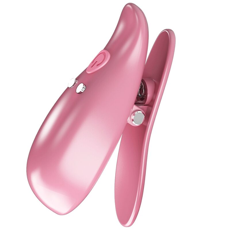 PRETTY LOVE - PINÇAS DE MAMILOS VIBRATÓRIAS EM FOLHA ROSA