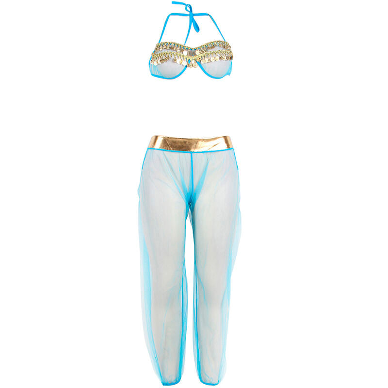 SUBBLIME - CONJUNTO DE LENCERÍA AZUL ESTILO INDIA L/XL