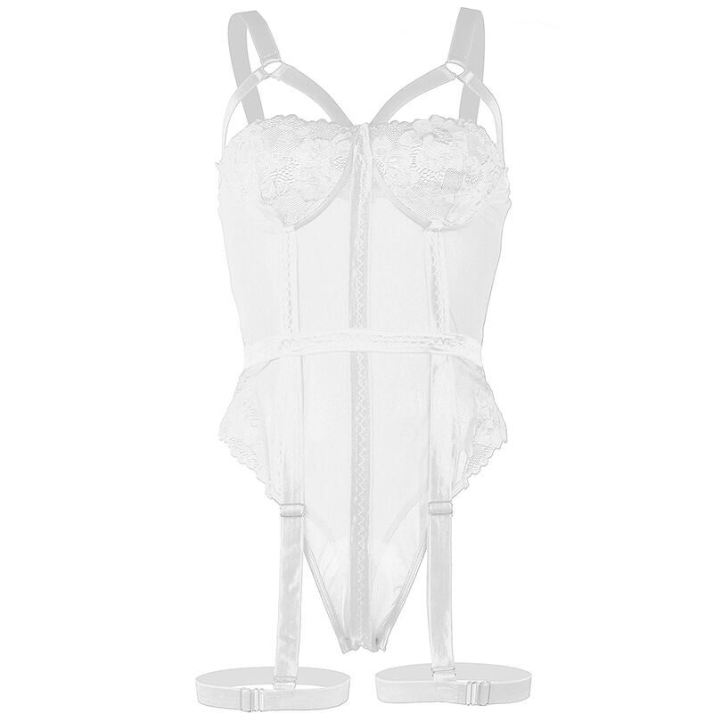 SUBBLIME - TEDDY WITH GARTER STRAP DETAIL CHEST WHITE L/XL