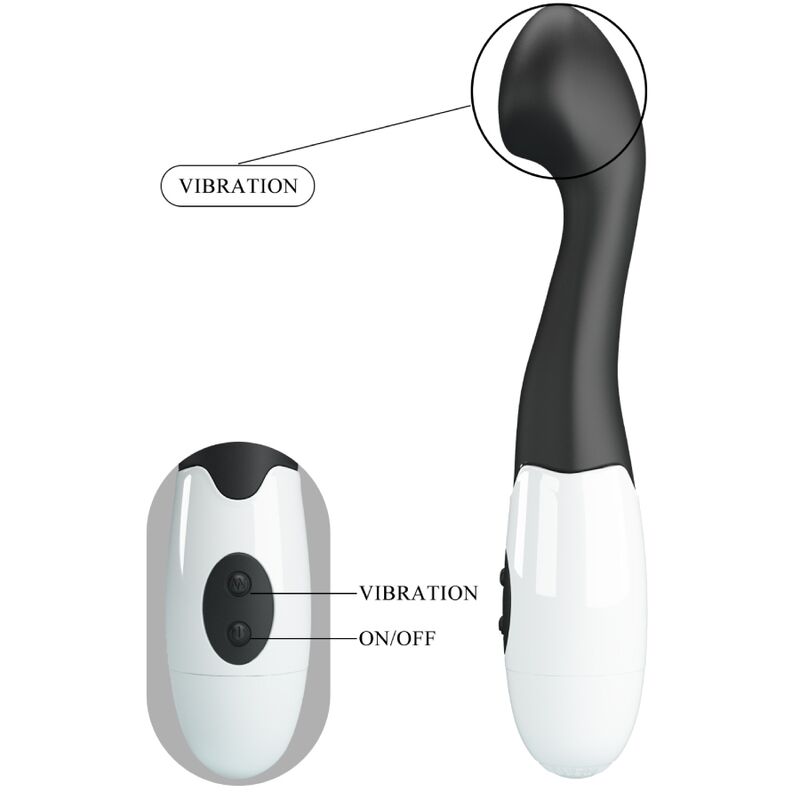 PRETTY LOVE - VIBRADOR CHARLES PUNTO G 30 MODOS NEGRO