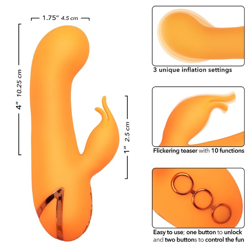 CALEXOTICS - VIBRADOR MONTECITO MUSE RABBIT ORANGE DA CALIFORNIA DREAMING