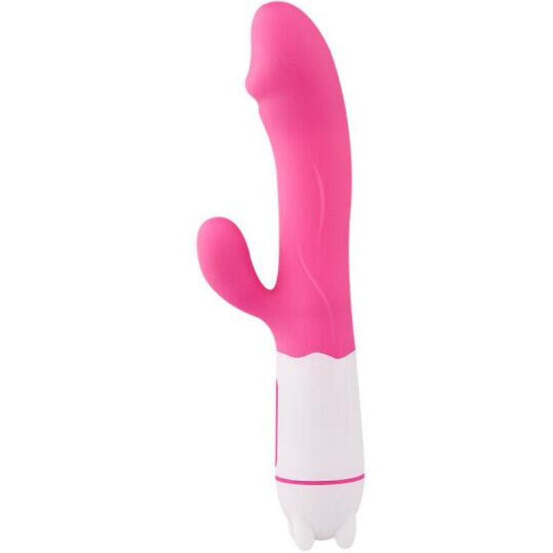 ARMONY - VIBRADOR HAPPY Y ESTIMULADOR FUCSIA RECARGABLE