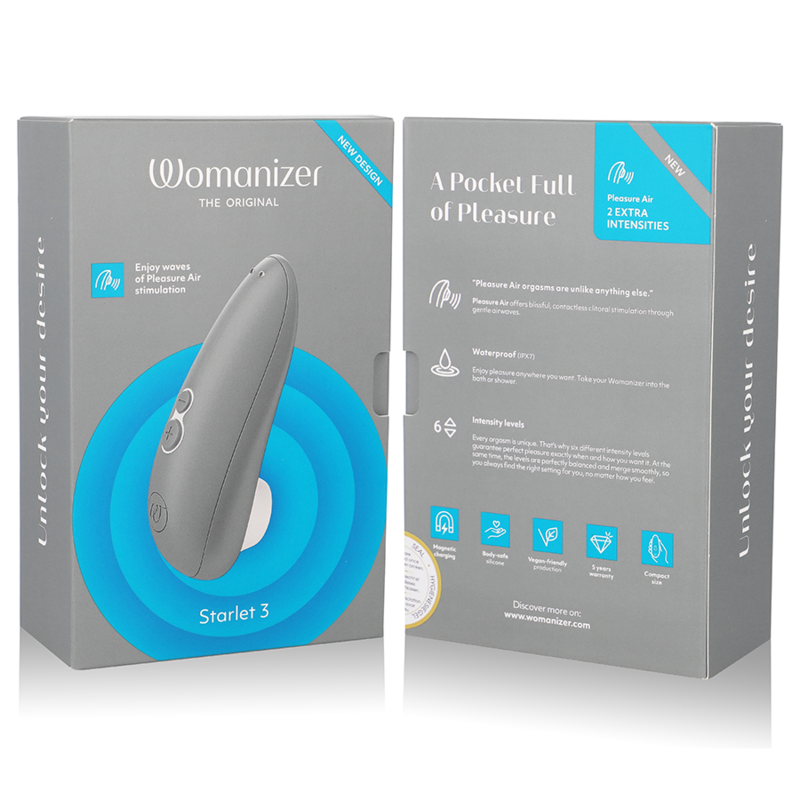 WOMANIZER - STARLET 3 ESTIMULADOR DE CLITÓRIS CINZA