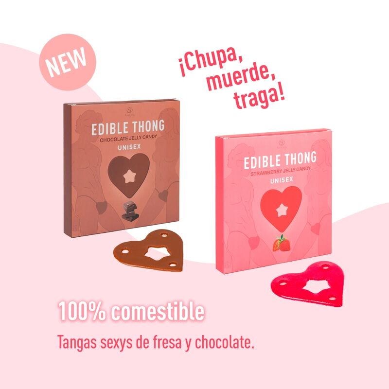BRINCADEIRA SECRETA - TANGA DE GOMA DE MORANGO