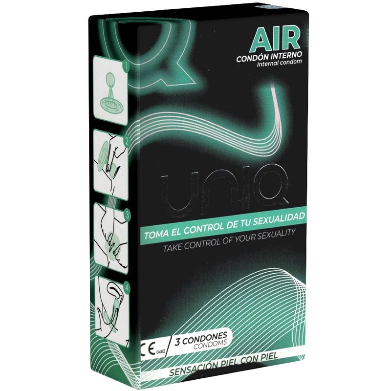 UNIQ - CONDÓN FEMENINO SIN LÁTEX AIR 3 UNIDADES