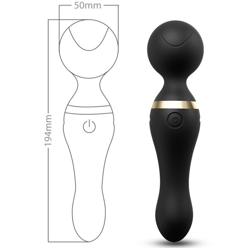 ARMONY - FREEZA MASAJEADOR Y VIBRADOR CABEZAL SUPER FLEXIBLE NEGRO
