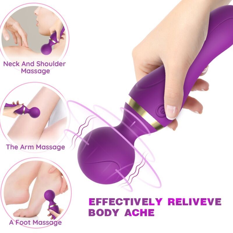 ARMONY - FREEZA MASAJEADOR Y VIBRADOR CABEZAL SUPER FLEXIBLE NEGRO