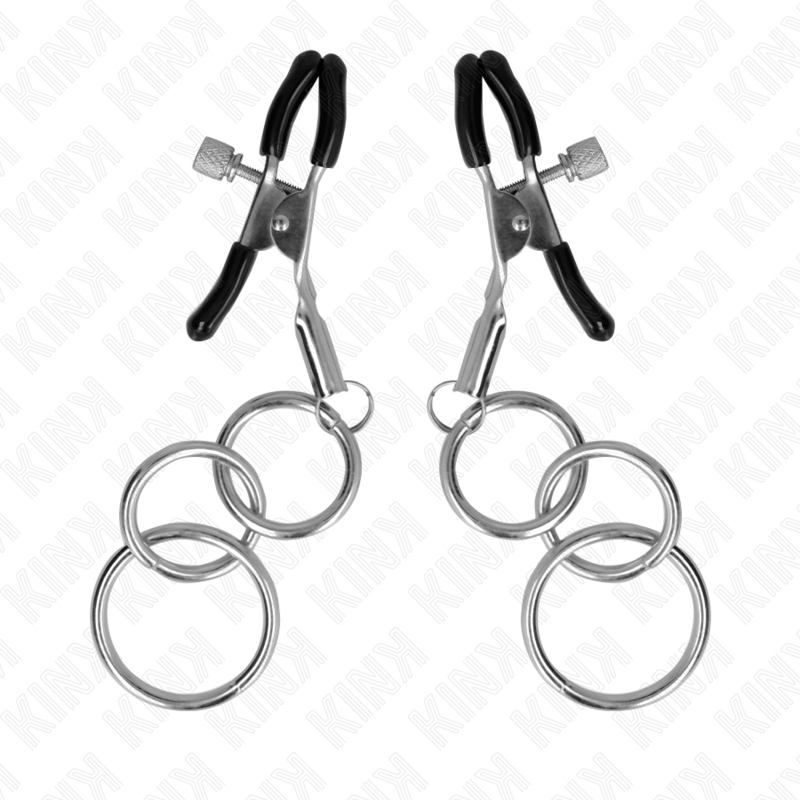 KINK - 3 PINÇAS DE MICOLOR COM ANÉIS DE 6 CM