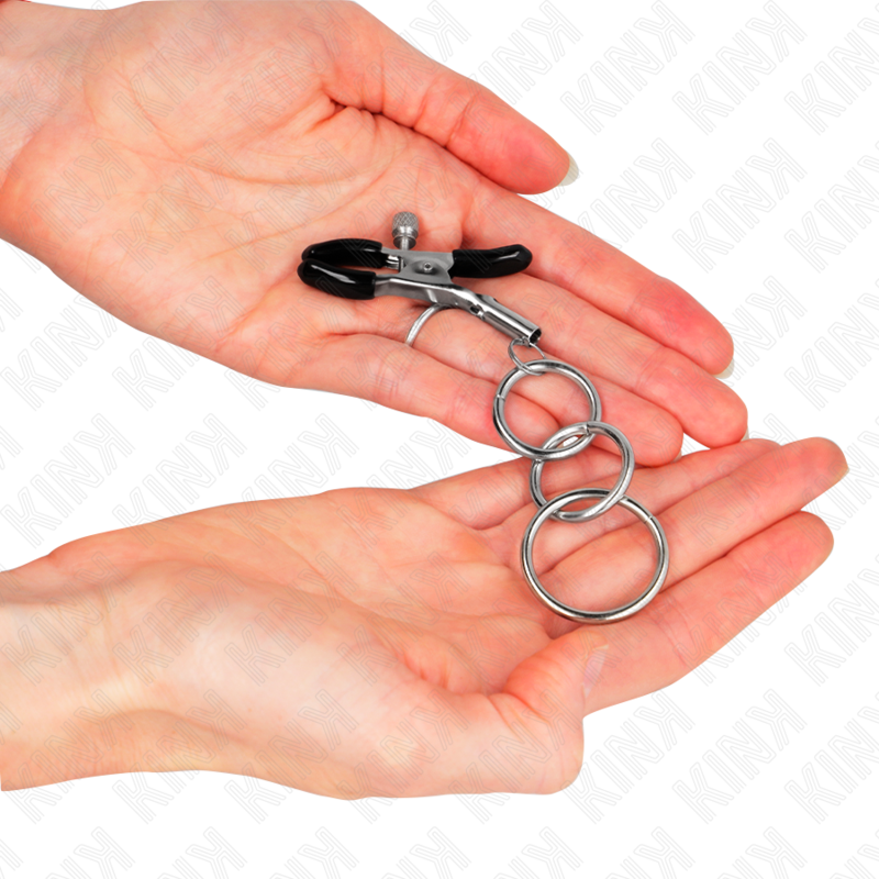 KINK - 3 PINÇAS DE MICOLOR COM ANÉIS DE 6 CM