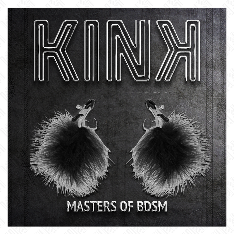 KINK - PINÇA DE MAMILO DE PENA PRETA 7 CM